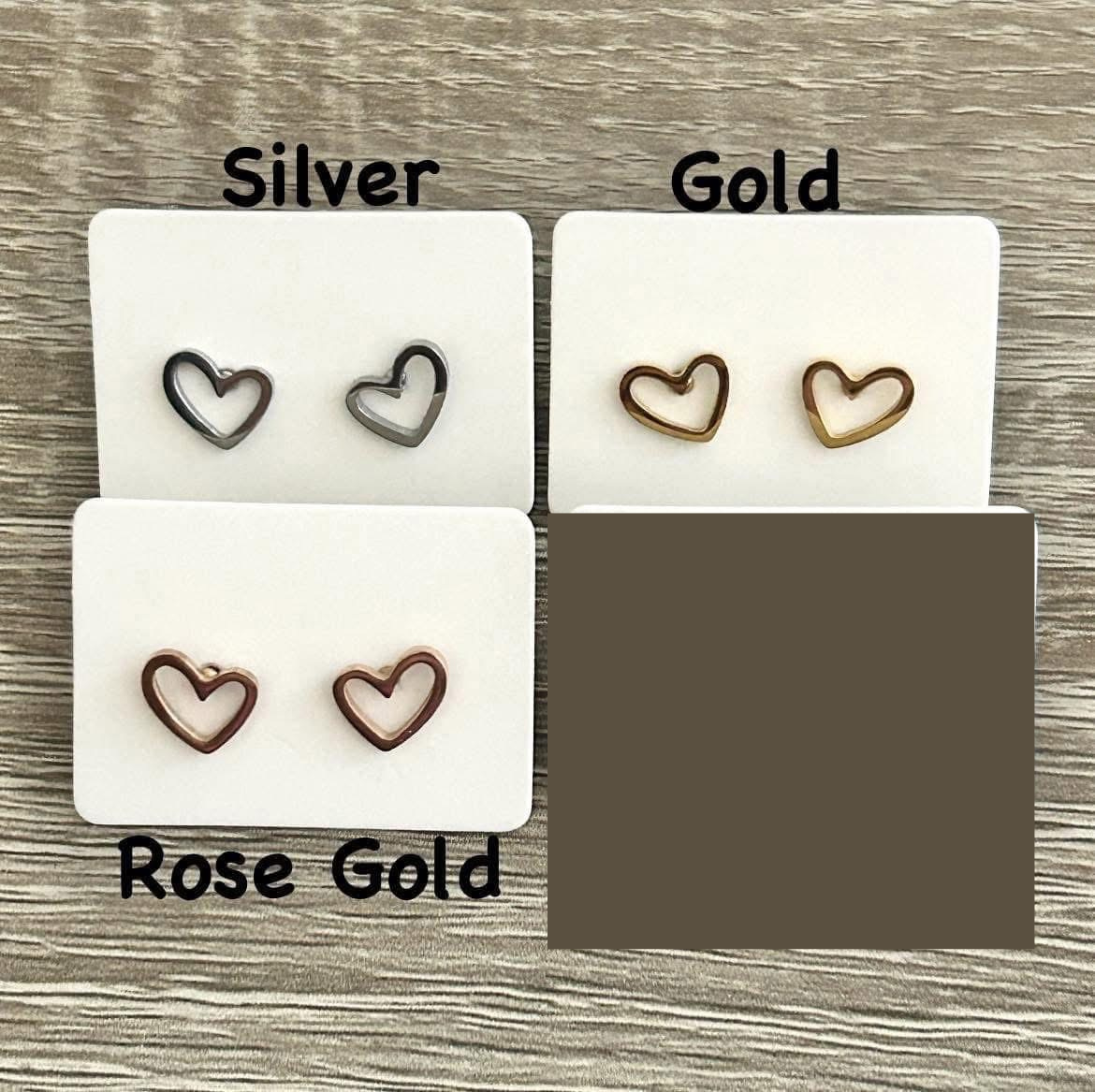 Metal Heart Earrings