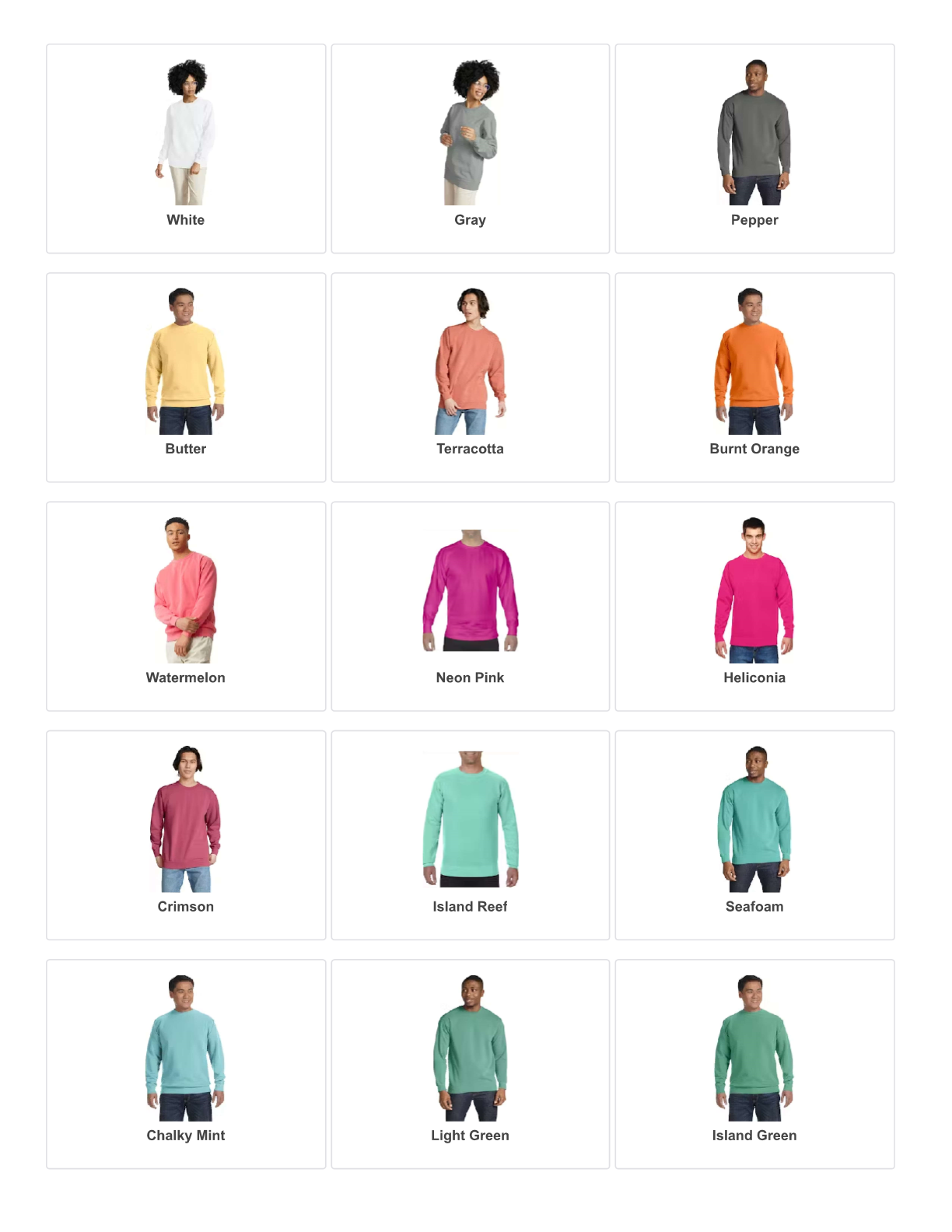 Custom Comfort Colors Crewneck Sweatshirt