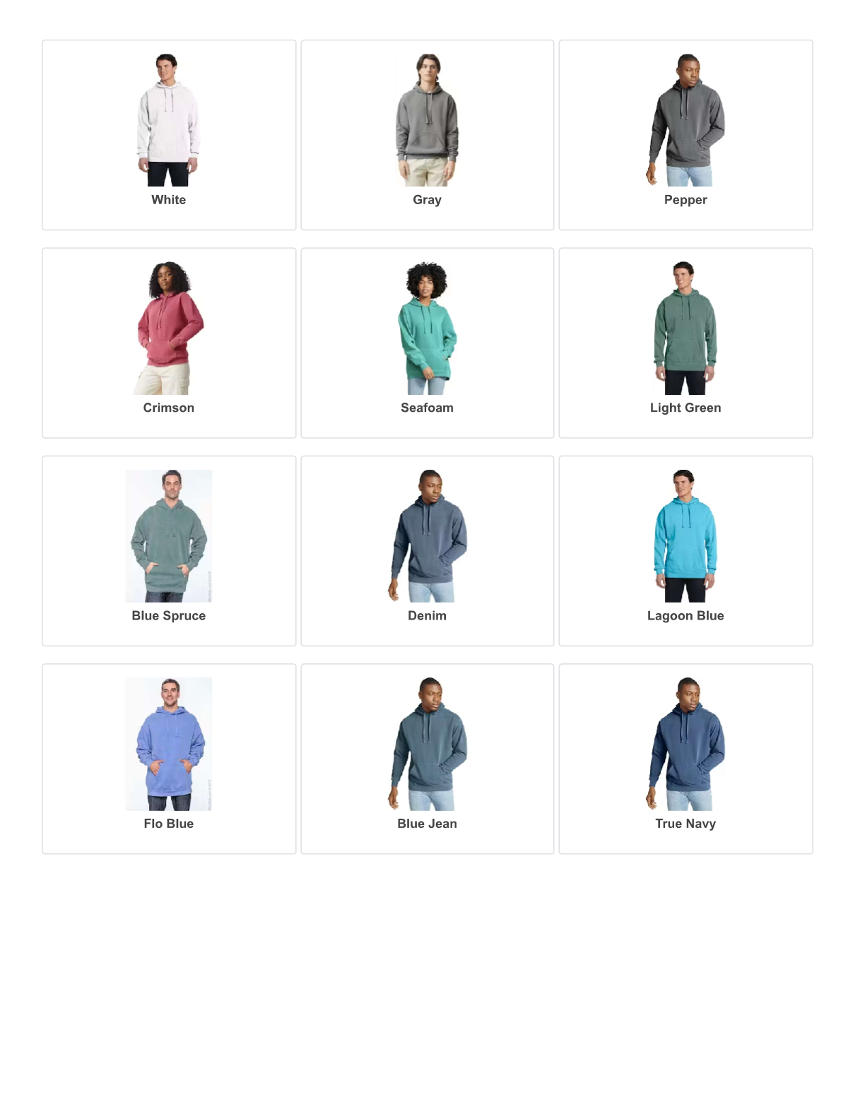 Custom Comfort Colors Hooded Sweatshirt