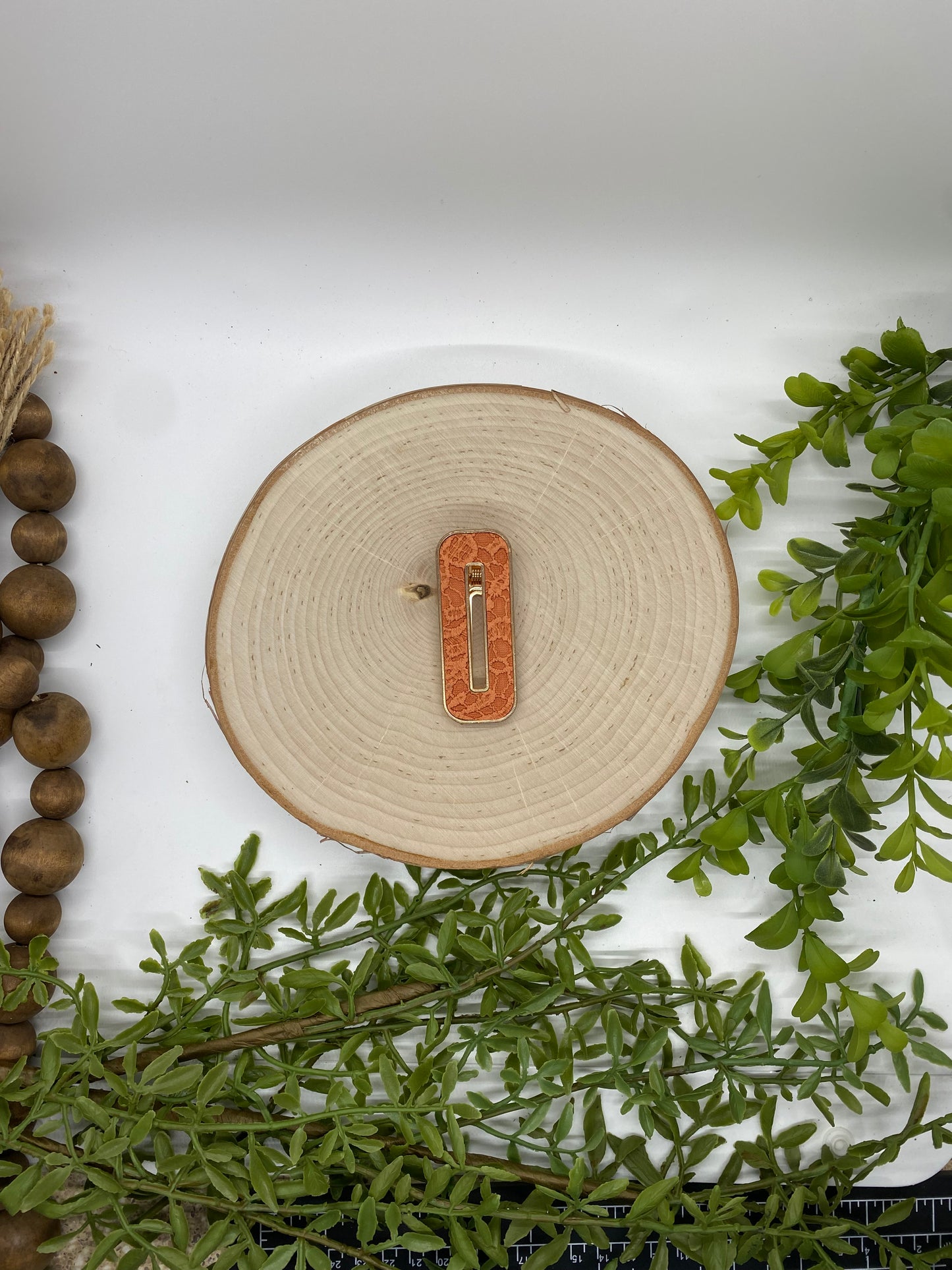 Coral Lace Hair Clip