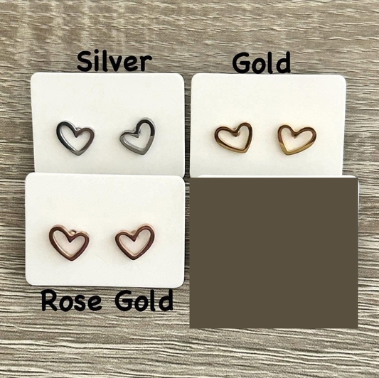 Metal Heart Earrings