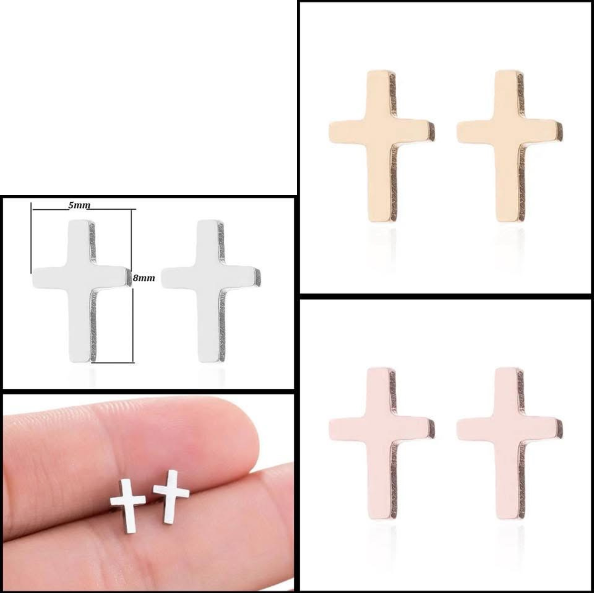 Small Cross Earrings
