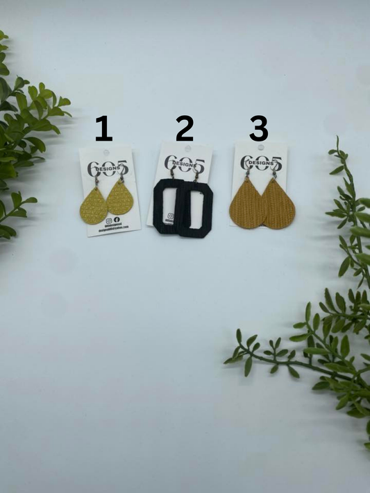 Lakers Leather Earrings