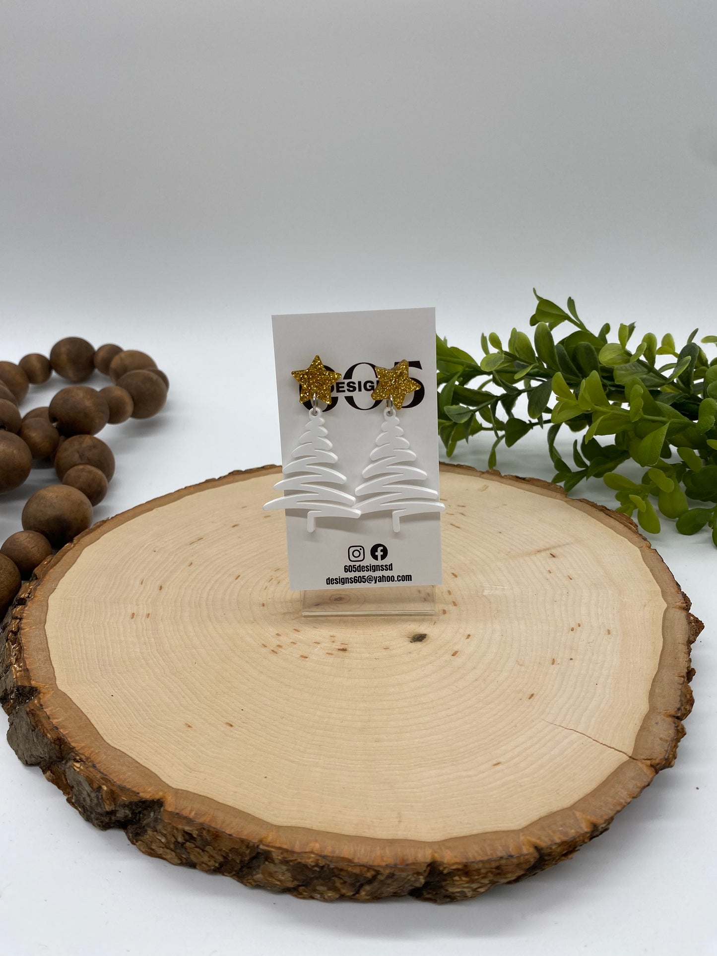 Christmas Tree Dangle Earrings