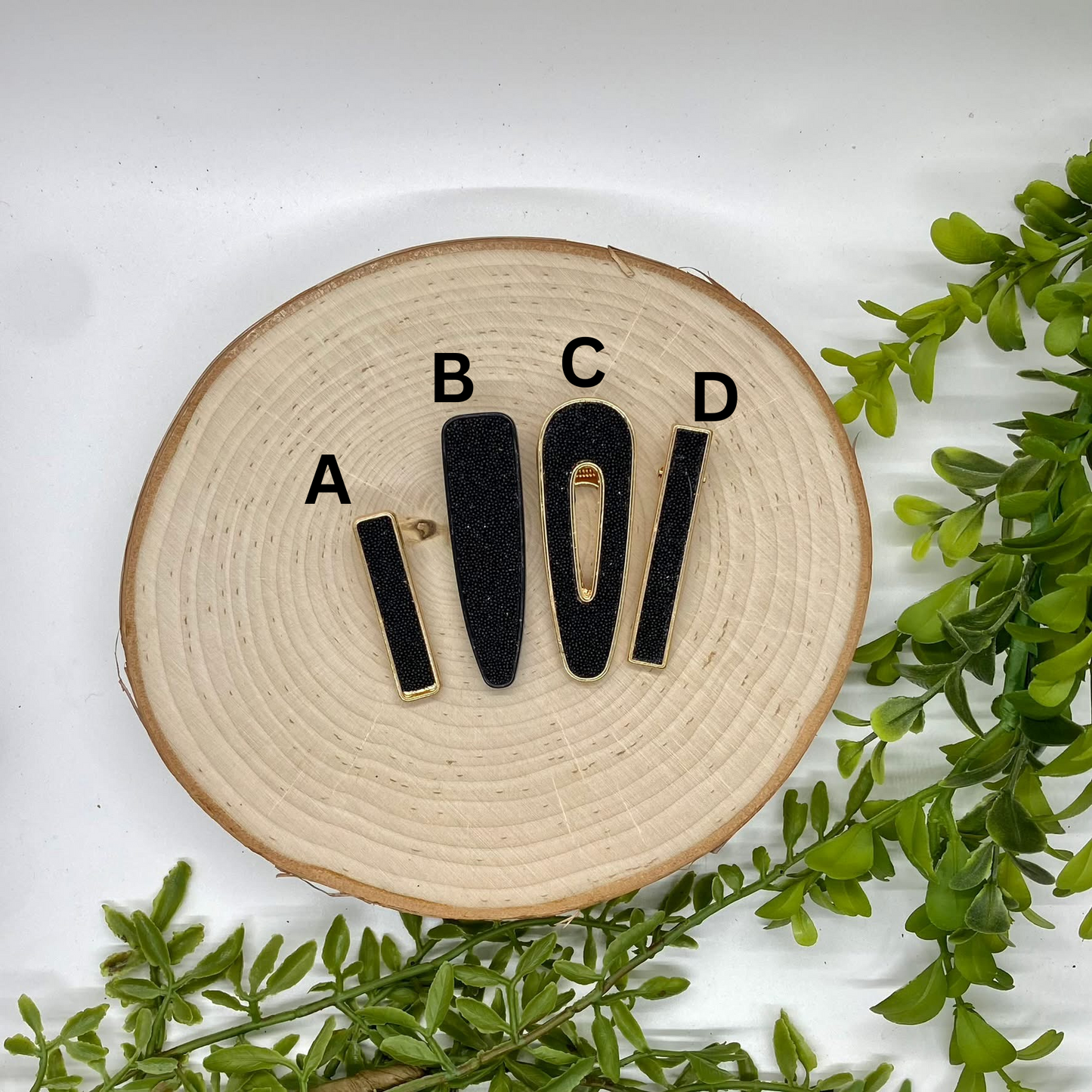 Black Glitter Hair Clip