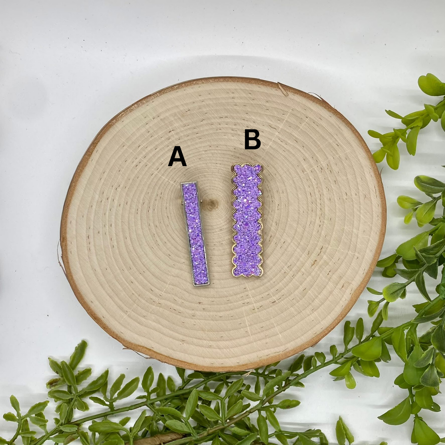 Purple Glitter Hair Clip