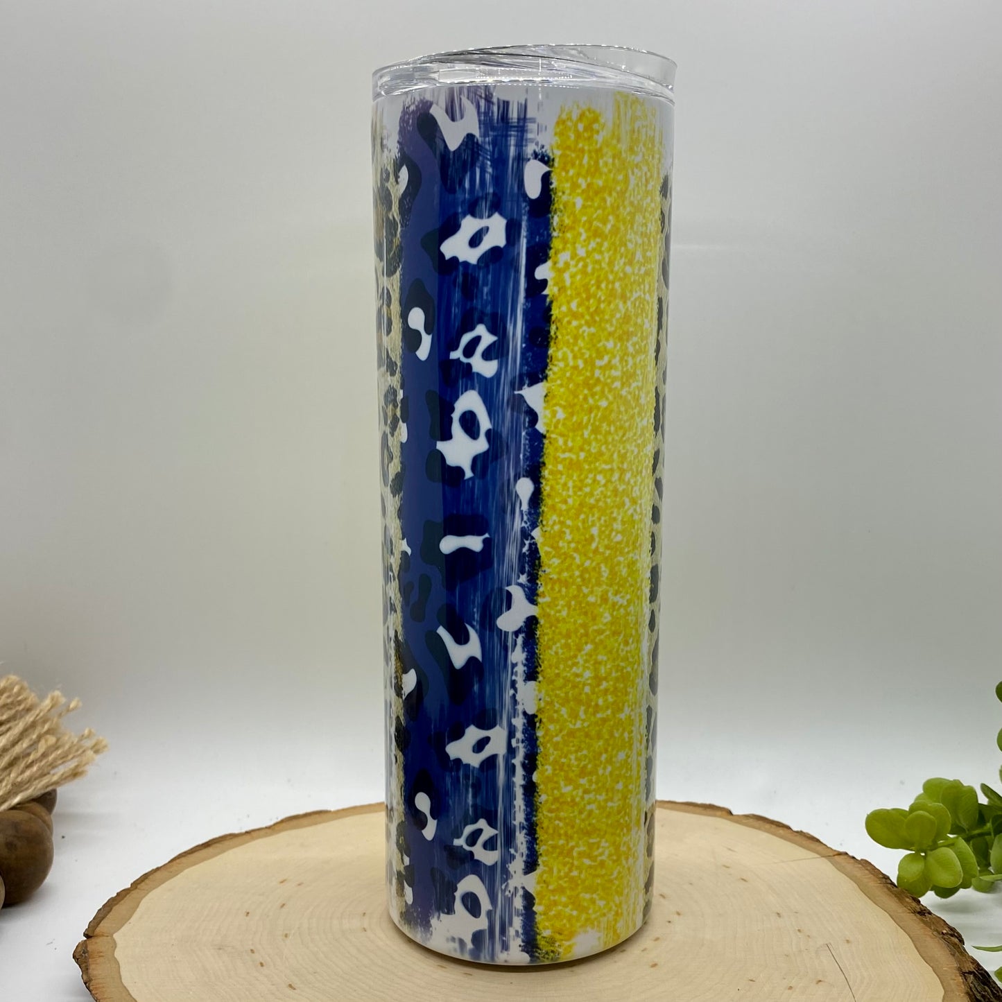 Yellow, Blue, and Cheetah