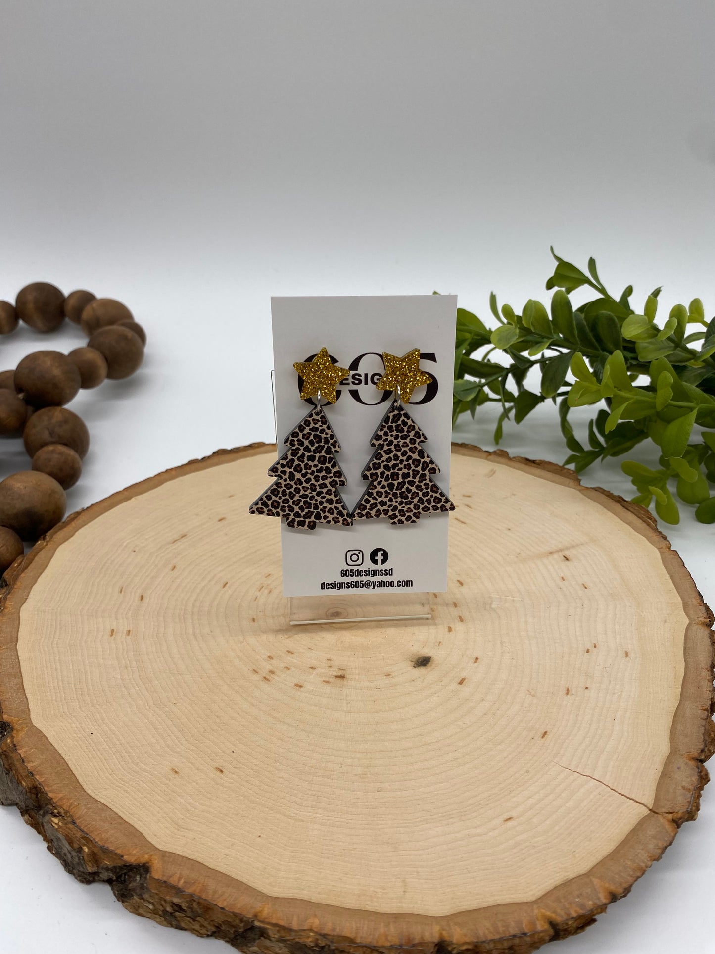 Christmas Tree Dangle Earrings