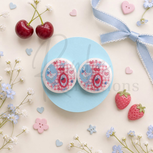 Goose Red, White, & Blue Studs