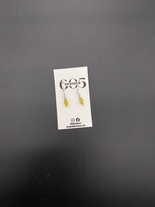 Gold Light Bulb Earrings
