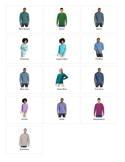 Custom Comfort Colors Crewneck Sweatshirt